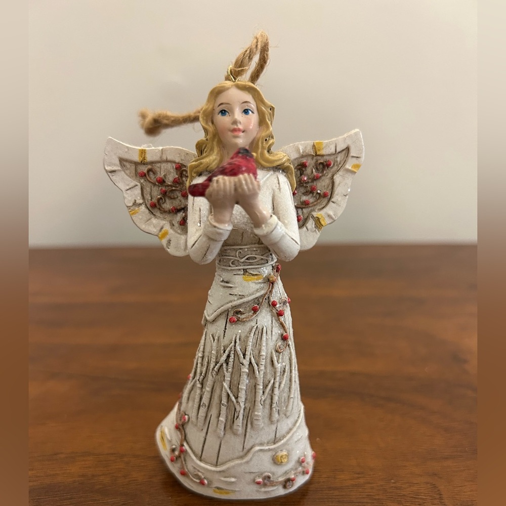 Birch Berries angel ornament